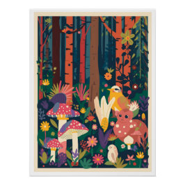 Pôster A woodland glossy poster