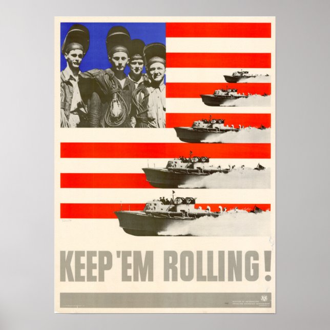 Poster A WWII Mantém-Nos A Rolar! (Frente)