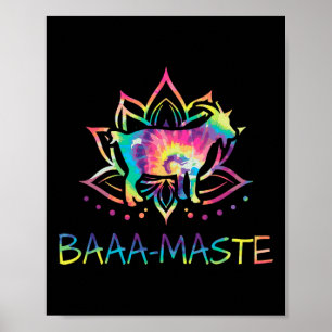Poster Aa Maste Tinta Dye Cabra Yoga Lótus Mandala Humor
