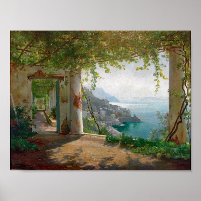 Poster Aagaard Loggia Amalfi Itália Pintura (Frente)