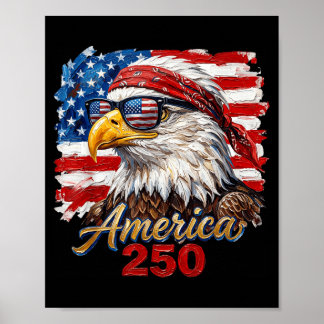 Poster Aamérica-250 Águia Careca Patriótica 4 De Julho