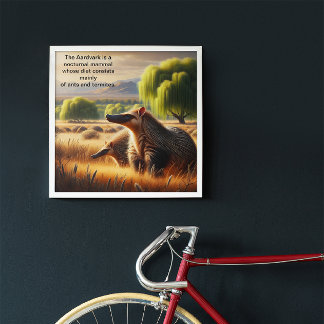 Poster Aardvark Tranquil Harmonia: Vida Selvagem Duo em P