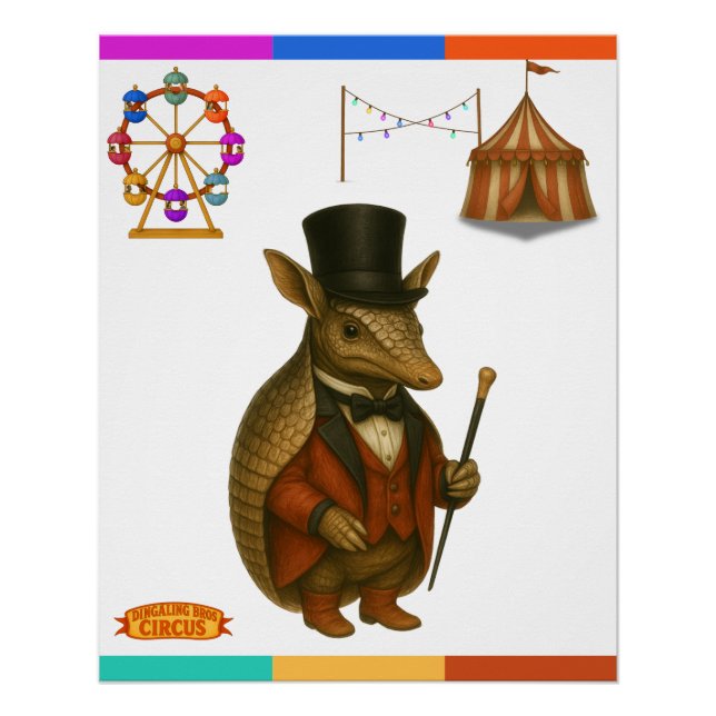 Pôster Aaron, aardvark ringmaster (Frente)