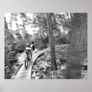 Pôster Aaron Rodgers pedalando de mountain bike na Stairw
