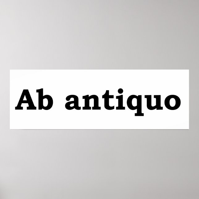 Poster Ab antiquo (Frente)