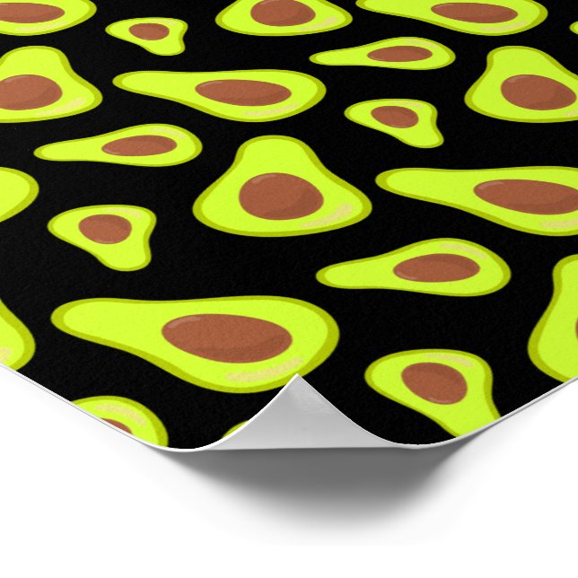 Poster Abacates Verdes Amante de Legumes Comida Saudável  (Borda)