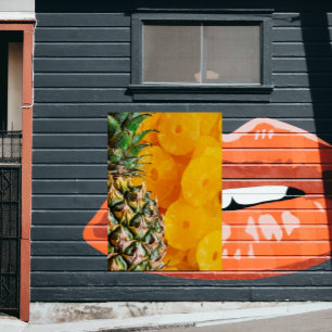 Poster Abacaxi com fatias de abacaxi cortado, Foodie, ZSS