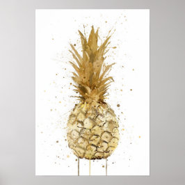 Poster Abacaxi Dourado