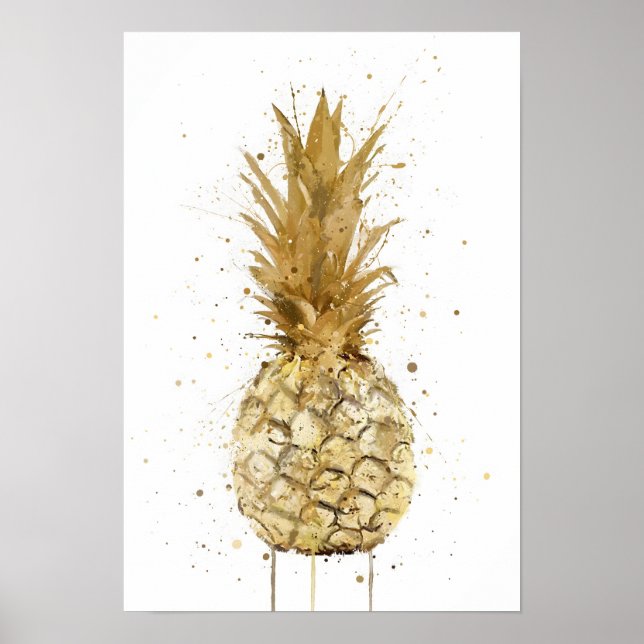Poster Abacaxi Dourado (Frente)