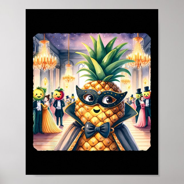 Poster Abacaxi Na Bola De Mascarada (Frente)