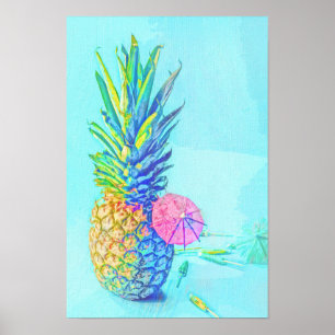 Poster Abacaxi Tropical