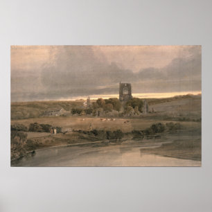 Poster Abadia de Kirkstall, Yorkshire - noite