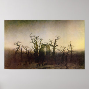 Pôster Abadia em Oak Forest por Caspar David Friedrich