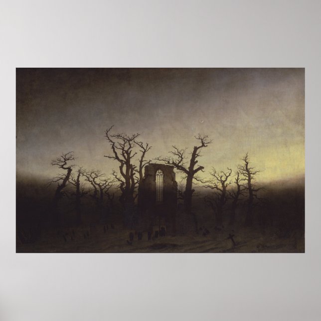 Pôster Abadia em Oakwood - Caspar David Friedrich (Frente)