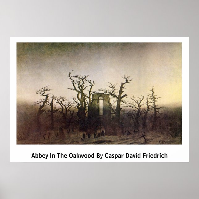 Pôster Abadia Em Oakwood Por Caspar David Friedrich (Frente)
