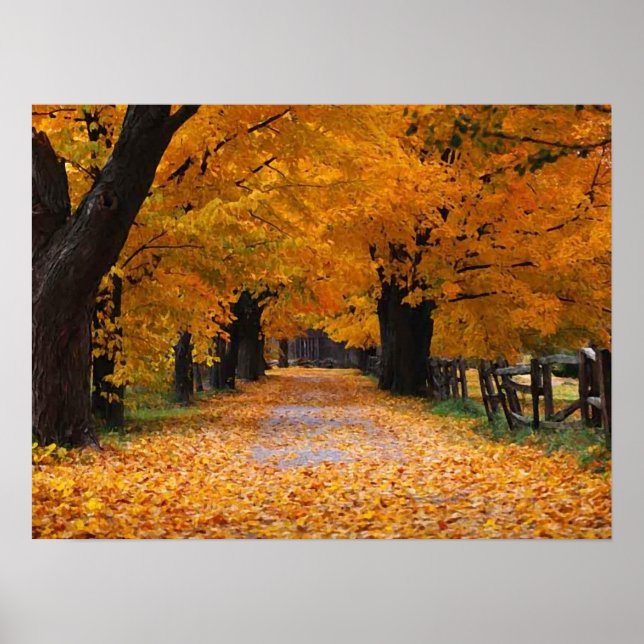 Poster Abaixando o Painel de Memória do outono (Frente)