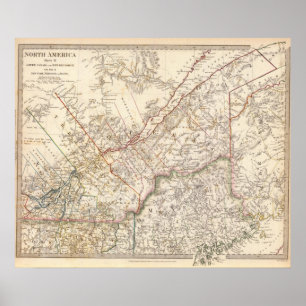 Pôster Abaixe Canadá, N.B., NY, Vt, Maine