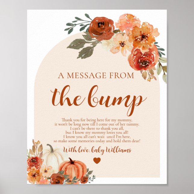 Poster Abaixe Uma Mensagem Do Sinal De Bump (Frente)