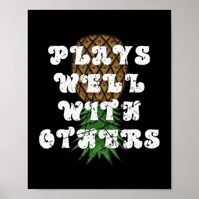 Poster Abaixo Abacaxi Sutil Ohio OH Funny Swinger (Frente)