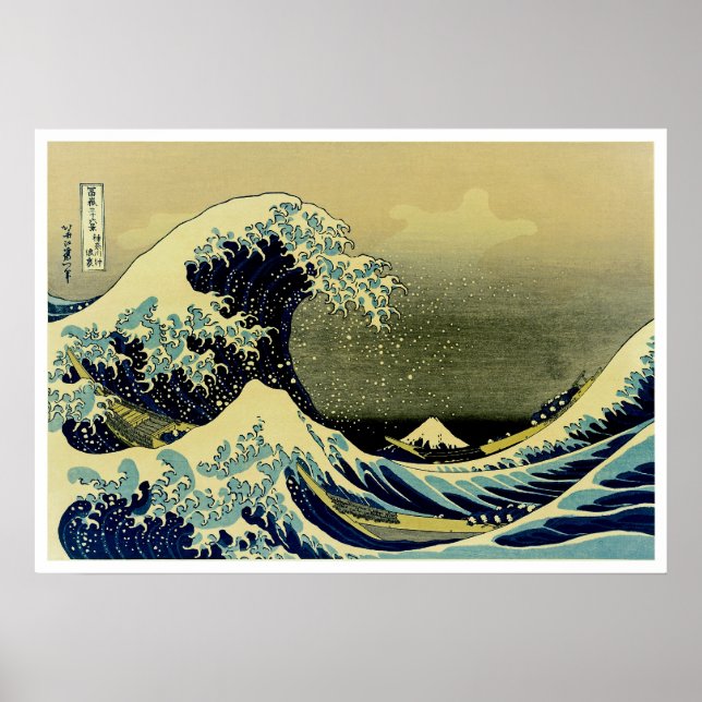 Poster Abaixo da onda de Kanagawa (Frente)