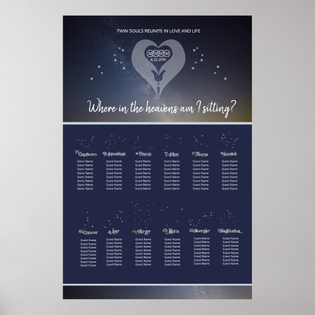 Poster Abaixo do Gráfico de Casamento de Estrelas (Frente)