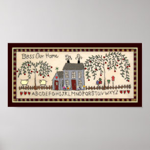 Poster ABANDONAR NOSSA CASA~Arte Primitiva para o lar