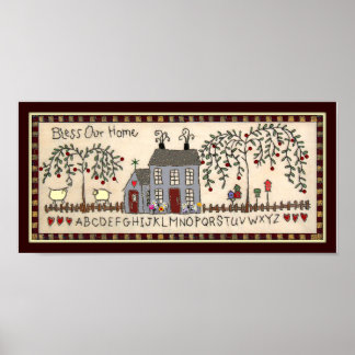 Poster ABANDONAR NOSSA CASA~Arte Primitiva para o lar