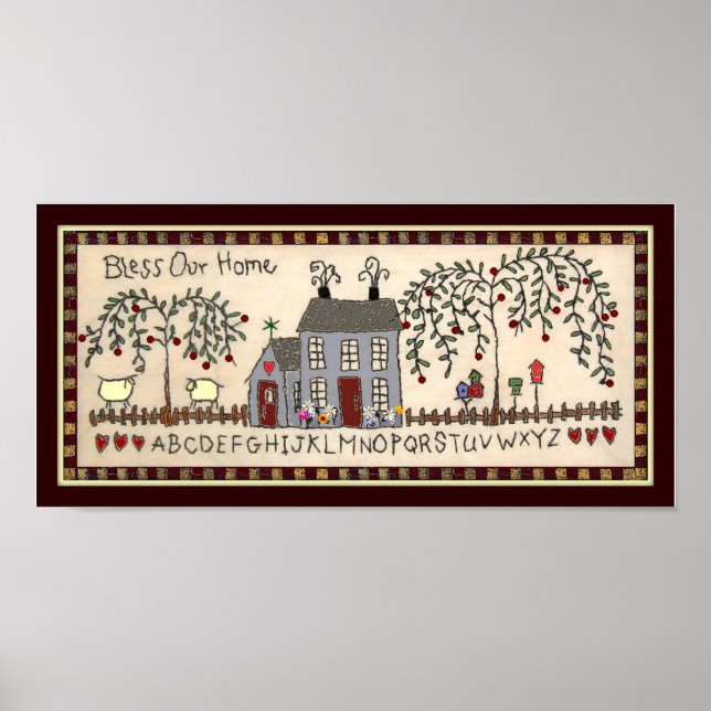 Poster ABANDONAR NOSSA CASA~Arte Primitiva para o lar (Frente)