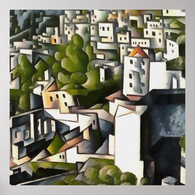 Poster Abandoned Houses Of Kayakoy Abstract Art (Frente)