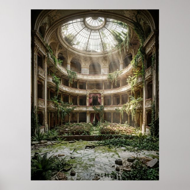 Poster Abandoned Theater Nature Reclaimed (Frente)