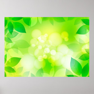 Poster Abate de fundo verde