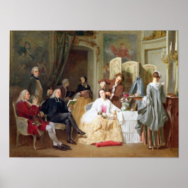 Pôster Abbe Prevost lendo 'Manon Lescaut', 1856 (Frente)