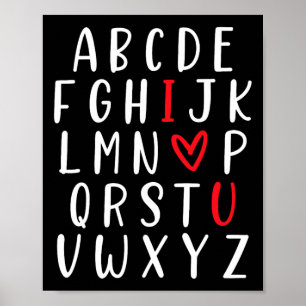 Poster Abc Alfabeto Eu Amo Você Professor De Inglês Dia D