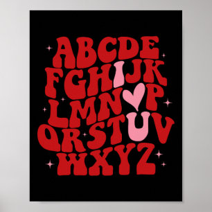 Poster Abc Alphabet Eu Te Amo Dias de os namorados De Pro