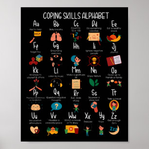 Poster Abc Copiando Habilidades Alphabet Self Care Saúde 
