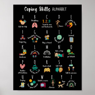 Poster Abc Copiando Habilidades Alphabet Self Care Saúde