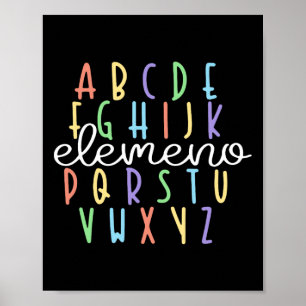 Poster Abc Elemeno Kindergarten Professor Cute Oferta De