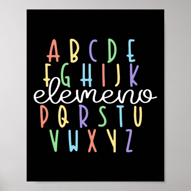 Poster Abc Elemeno Kindergarten Professor Cute Oferta De  (Frente)