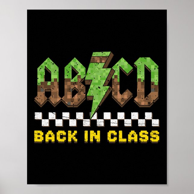 Poster Abcd Back In Cl Rock Back To School Boys Girls Tea (Frente)
