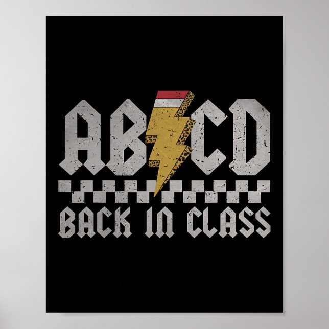 Poster Abcd De Volta À Sala De Aula Primeiro Dia De Volta (Frente)