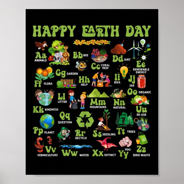 Poster Abcs Do Professor Do Dia Da Terra Salvem Nossa Nat (Frente)