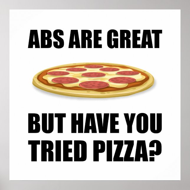 Poster Abdominals Pizza (Frente)