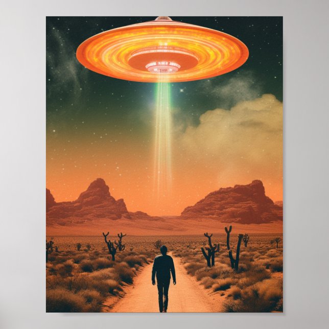Poster Abdução de Alienígenas Retroativa do Deserto (Frente)