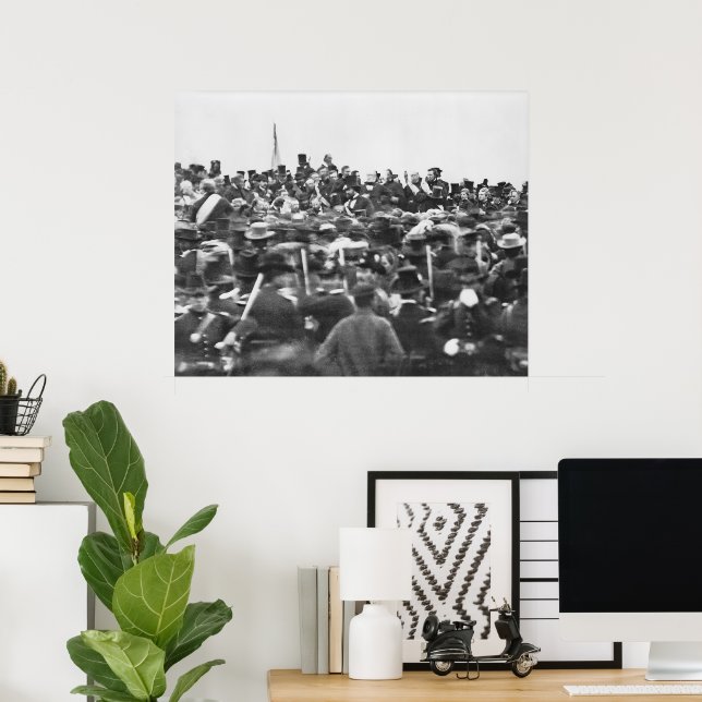 Poster Abe Lincoln Gettysburg Endereço: Fim da Guerra Civ (Escritório em casa)