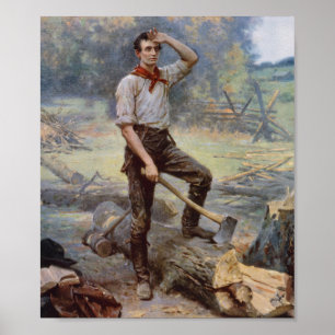 Poster Abe Lincoln o divisor do trilho