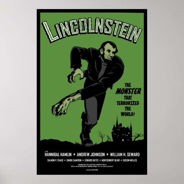 Poster Abe Lincolnstein. Abraham Lincoln Frankenstein (Frente)