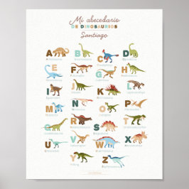 Poster Abecedario Dinosaurios (Español)