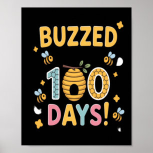 Poster Abeia Através de 100 Dias Professora Bee