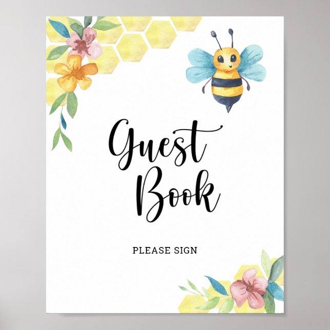 Poster Abeja bumble \ Livro de visitas (Frente)