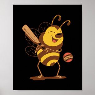 Poster Abeja Jogando Críquete